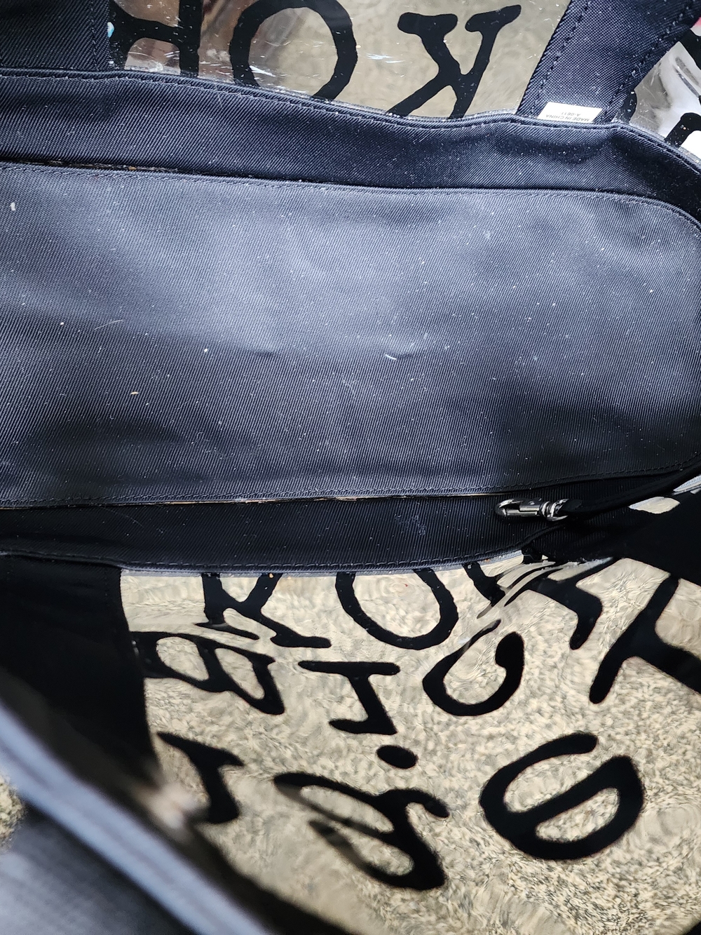 Michael Kors Black and Clear Script Tote - Picture 3 of 6